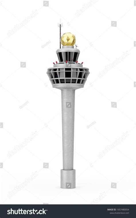 Airport Air Traffic Control Tower Building Stock Illustration ...