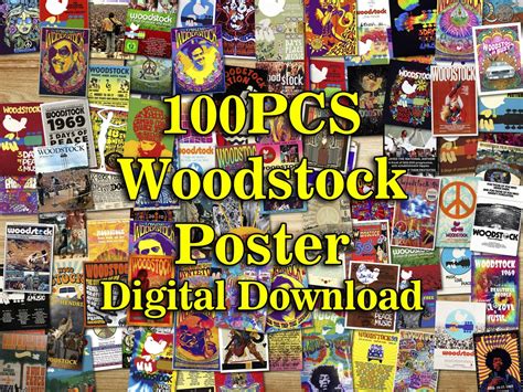 100pcs Woodstock Woodstock Poster Woodstock Festival Woodstock Music