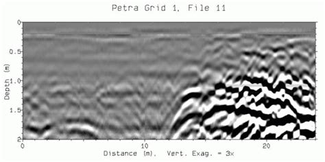 Example Of A GPR Reflection Profile As The Paired Radar Antennas Are