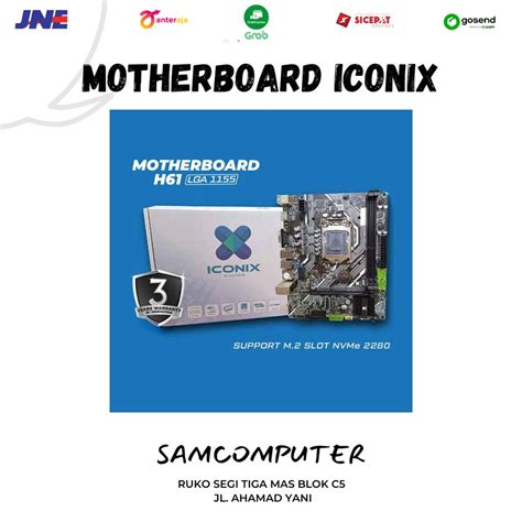 Jual Motherboard Iconix H Socket Lga Garansi Tahun Shopee