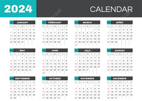 Calendario Anual Plantilla Vol Vector Descarga Gratuita De