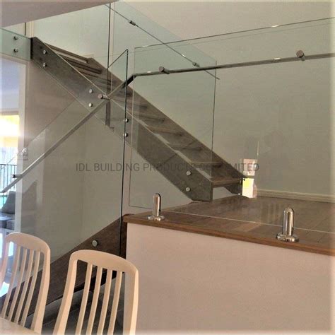 Indoor Staircase Railing Stainless Steel Spigot Standoff Glass Railing