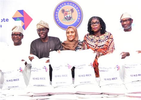 Palliatives Dangote Complements Govts Efforts Donates Bags Of