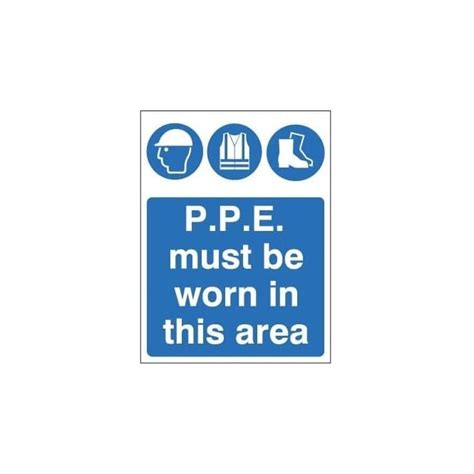 Ppe Must Be Worn In This Area Sign Head Protection Signs From Parrs Uk