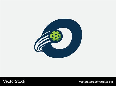 Pickleball Logo With A Combination Of Letter O Vector Image