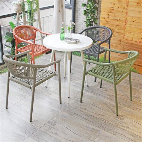 Supply Stackable Outdoor Patio Restaurant Weaving Pe Rattan Chair