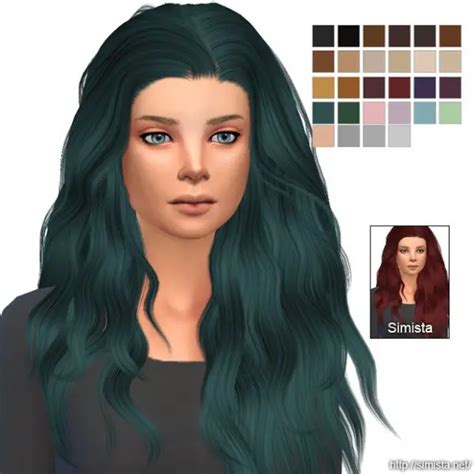 Simista Stealthic Temptress Hair Retexture Sims Hairs