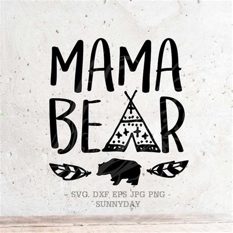 Mama Bear SVG File DXF Silhouette Print Vinyl Cricut Cutting - Inspire ...