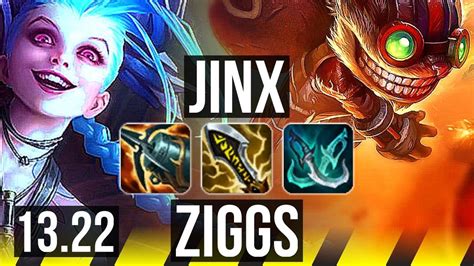 JINX Senna Vs ZIGGS Karma ADC 3 2M Mastery Comeback 1000