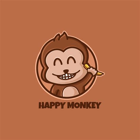 Cute Monkey Vector Design. Happy Monkey 23343832 Vector Art at Vecteezy