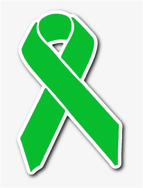 Green Awareness Ribbon Sticker Black Awareness Ribbon Png Image