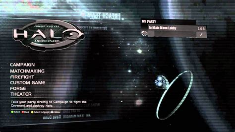 Halo Combat Evolved Anniversary Main Menu Youtube