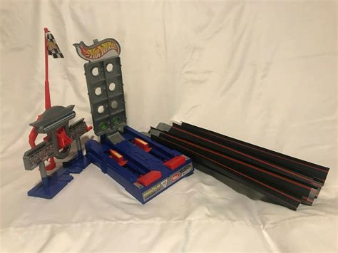 Drag Race Track Set Hot Wheels Action Dragstrip Motorcycle Playset