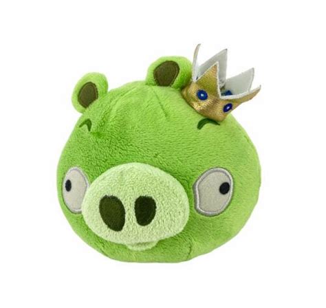 Angry Birds Green King Pig Gold Crown Plush Commonwealth No