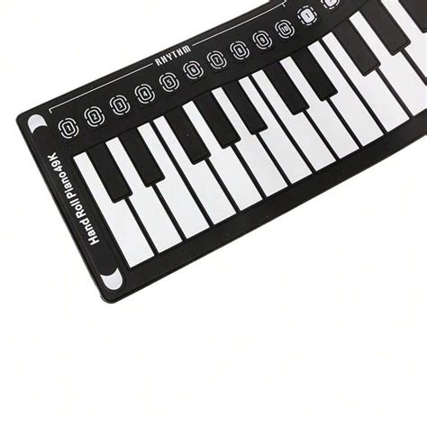 Key Hand Rolled Piano Black Silicone Portable Folding Electronic