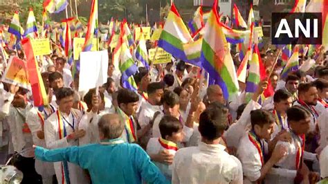 Ani On Twitter Maharashtra Members Of The Jain Community Protest In