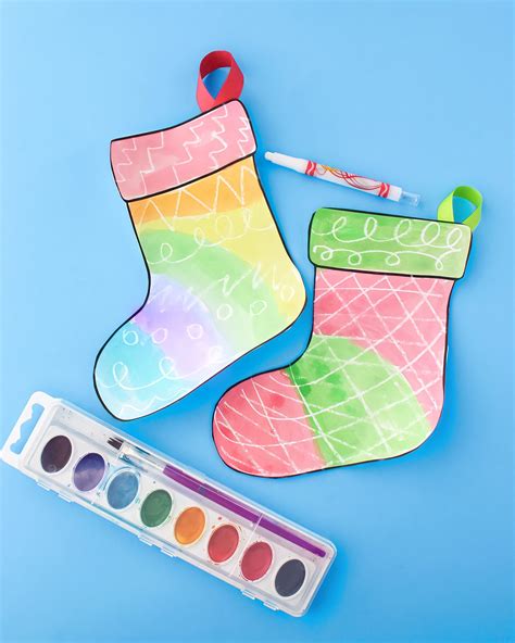 FREE Printable Christmas Stocking Template Craft