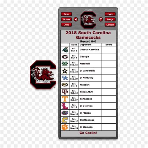 Get Your 2018 South Carolina Gamecocks Football Schedule - Penn State Football Schedule 2015, HD ...