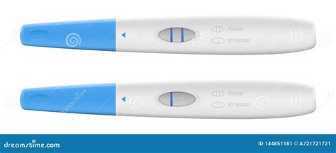 Creative Illustration Of Positive Negative 2 Lines Pregnancy Test Kits