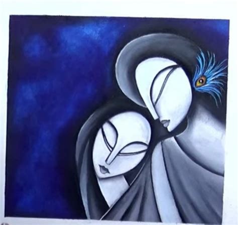 Matte Abstract Handmade Acrylic Painting On Canvas Dr Poonam Size 2