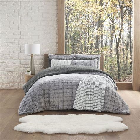 Koolaburra By Ugg Izzel Faux Fur Comforter Set With Shams Fur