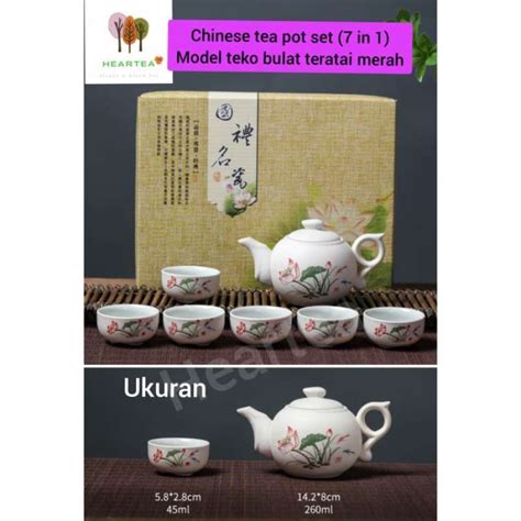 Promo Chinese Tea Set Caramics Cangkir Teko Teh Set Teapot Keramik