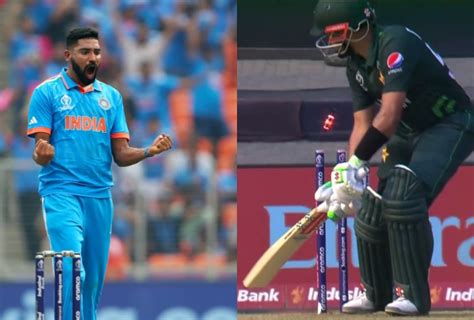 IND Vs PAK ODI World Cup 2023 Mohammed Siraj Clean Bowls Pakistan