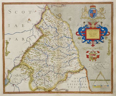 Map Of Northumbria Stock Image C0196743 Science Photo Library