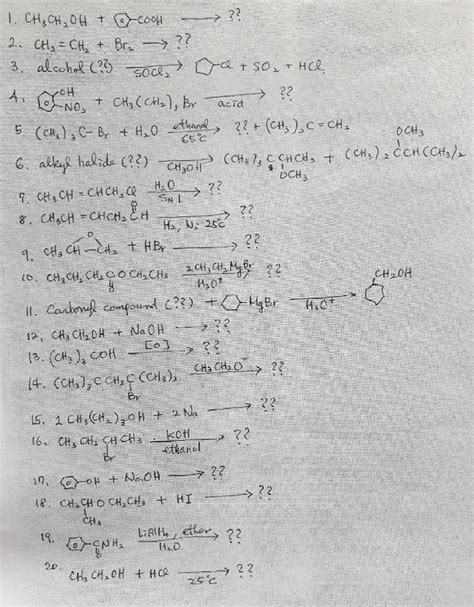 Solved Complete the following reactions. | Chegg.com 