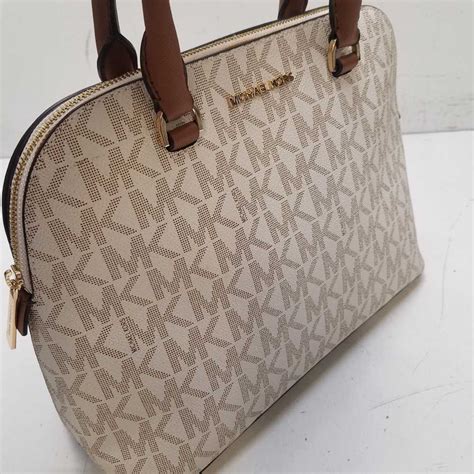 Michael Kors Signature Monogram Cindy Dome Satchel Cr Gem