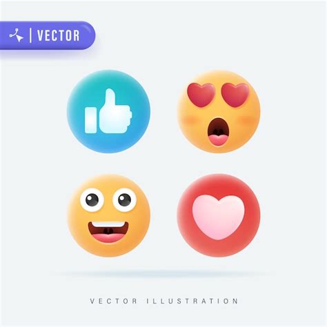 Conjunto De Vetores De Rosto De Emojis E Emoticons Emoticon De Rostos