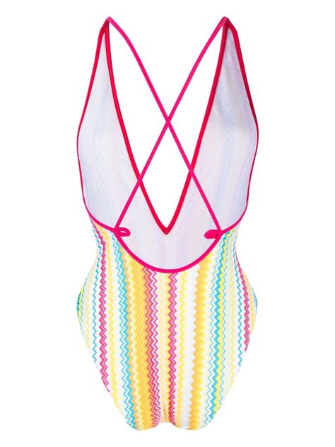 Missoni Criss Cross Back Swimsuit Farfetch