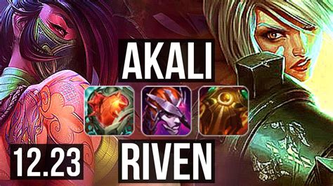 Akali Vs Riven Top 9 Solo Kills 300 Games Dominating Euw