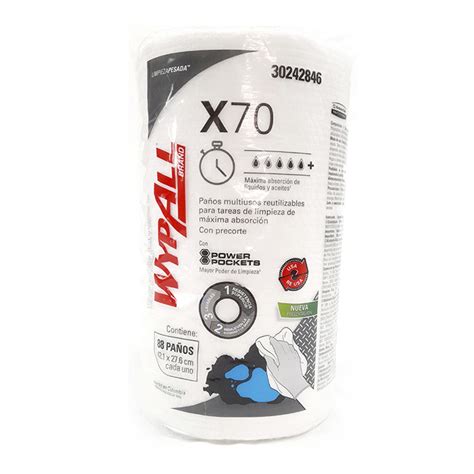 Compre 3 Pacotes De Wiper Wypall X70 Plus Rolo 88 Panos