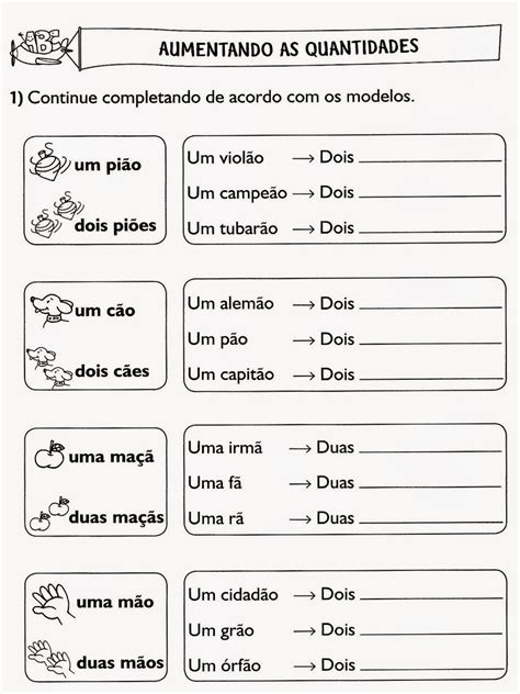 Atividades Com Singular E Plural ExercÍcios