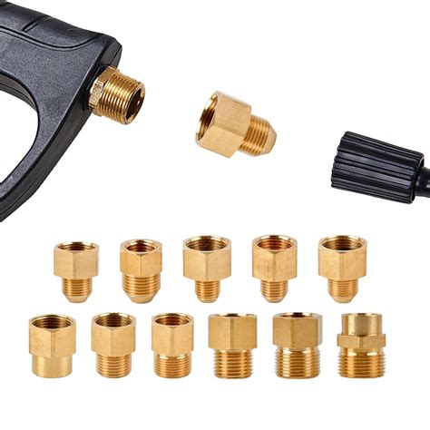 Brass 3 8 1 2 M14 M18 M22 Thread Connector Male Female Adaptor Pressure Washer Gun