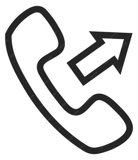 Premium Vector | Outgoing call line icon phone dial symbol