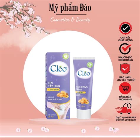 Kem Tẩy Lông Cleo Màu Tím Dành Chuyên Tẩy Bikini 50G Lazada vn