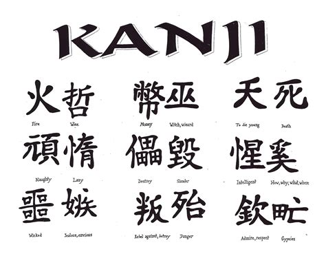 Kanji El Sistema De Escritura Japonés Leyendas De Los Mirdalirs