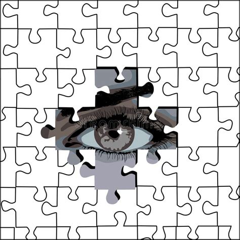 Puzzle and eye 2 stock vector. Illustration of graphic - 8179257