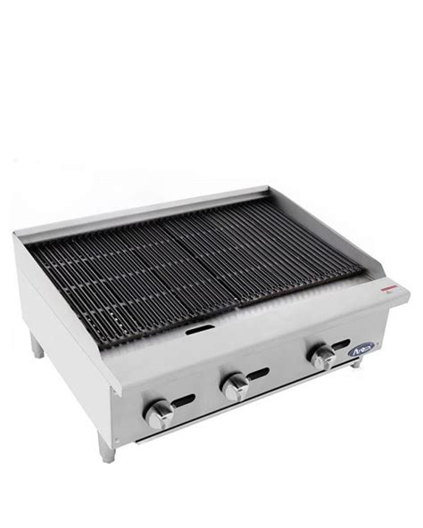 Rock Char Broiler Stainless Steel Countertop Gas Model Atosa Atcb