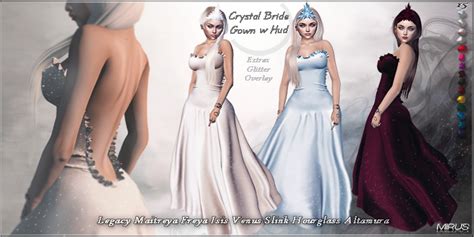 Second Life Marketplace Mirus Crystal Bride Gown W Hud Legacy Maitreya Belleza Slink Altamura