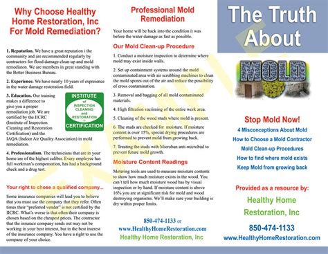 Carpet Cleaning Tile Cleaning Water Damage Brochures