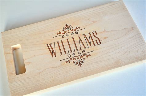 Personalized Cutting Board Laser Engraved X Wood Cutting