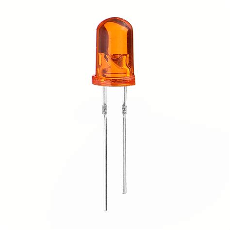 New Pcs Mm Led Orange Light Emitting Diode Feet Long Mm Dip