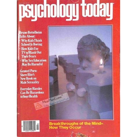 Cover Print Of Psychology Today July 1981 Psychology Today Magazine