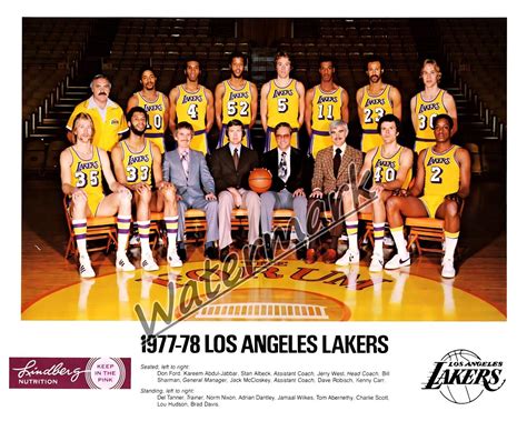 Nba 1977 78 Los Angeles Lakers Team Photo With Names Color 8 X 10