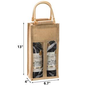 Amazon Peohud 2 Pack Burlap Wine Bottle Bags 4 Bottle Jute Wine