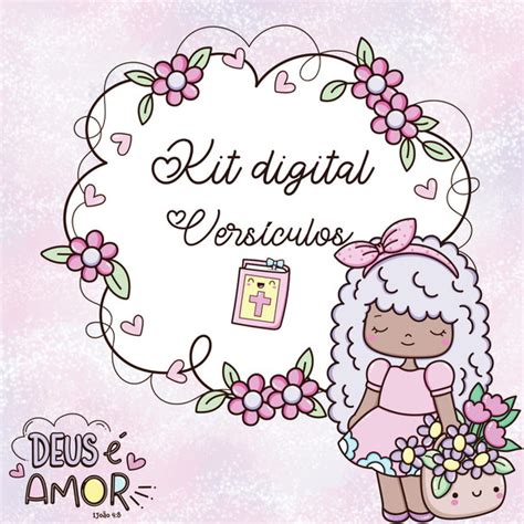 Kit Digital Frases Cristãs Versículos no Elo7 Brê Papéis 15F0D76