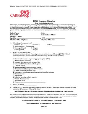 Fillable Online IVIG Immune Globulins Prior Auth Fax Email Print